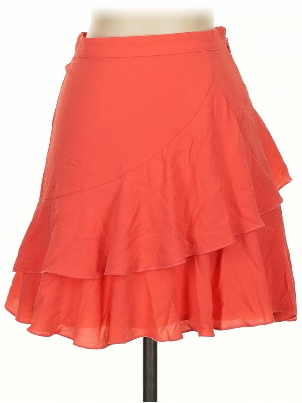 bebe Coral Layered Ruffle Skater Skirt XXS